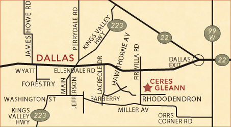 Map of Dallas, Oregon